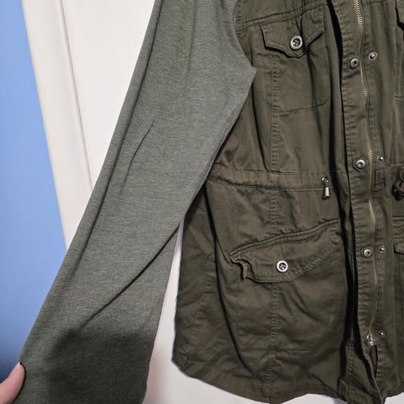 Torrid Olive and Gray Utility Jacket - Picture 4 of 7